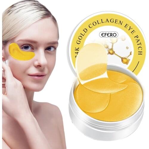 60pcs Collagen Moisturizing Eye Mask Face Anti Wrinkle Remove Dark Circles Gel Sleep Gold Mask Eye Patches Eye Care TSLM1