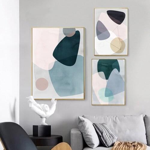 Abstract Geometric Graphic Canvas Painting Scandinavia Wall Art Picture Posters Prints for Living Room Home Decoration Unframed