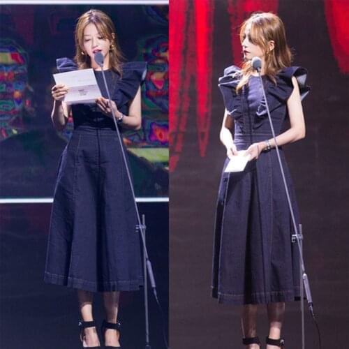 AOTHOVEN Fashion Denim Dresses