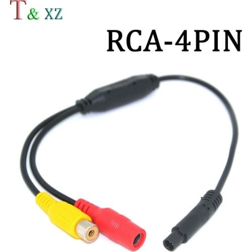 Car Video Cable RCA-4PIN For Car Parking Rearview Rear View Camera Connect Car Car Monitor DVD