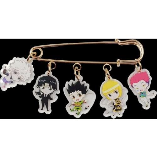 Korean Style Acrylic Anime Cartoon HUNTER×HUNTER Brooch Overcoat Bag Badge Women Female Student Birthday Drop Shipping