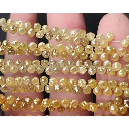12pieces loose beads diamond drop faceted yellow for DIY jewelry making 6cm FPPJ wholesalenature