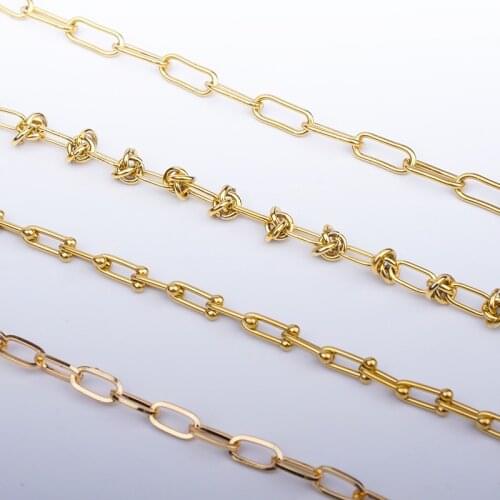 100% Stainless Steel Chain For Jewelry Making gold/silver Metal Heavy Duty Chains By Meter Chunky Chains Wholesale 1M