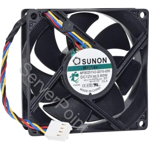 Brand New For SUNON MF80251V2-Q010-S99 XG27M-A00 DC12V 0.3A 3.60W 4-Pin 80x80x25mm 48CFM Cooler Fan