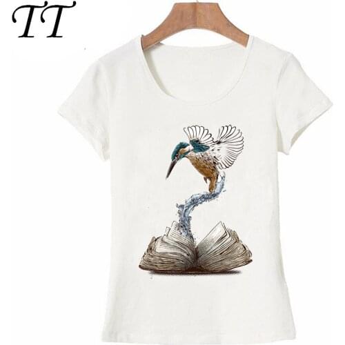 Creative Do not take life too seriously. You will never get out of it alive T-Shirt women t-shirt Alive art Tops bird book Tees