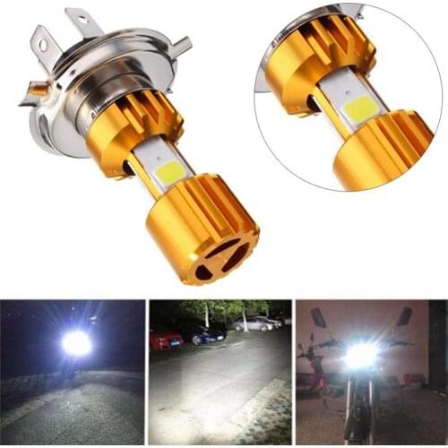 Motorcycle headlight bulb H4 LED 3 COB high and low beam Moto LED headlight motorcycle LED lamp conversion kit bulb 6000K
