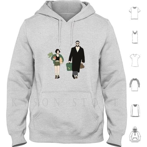 Leon : The Professional Hoodie Long Sleeve Leon Cult Movie Drama Crime Natalie Portman Scene Trend Hipster Seller