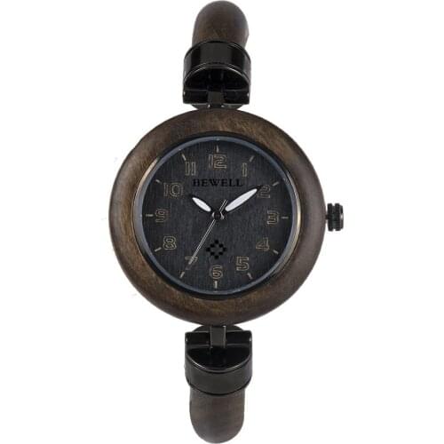 Fastion ladies stainless steel and wood wooden watches