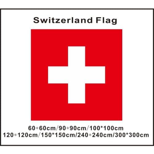 KAFNIK,CustomSwitzerland national Flag 60*60cm/100*100cm/150*150cm/300*300cm square flag for home decoration,free shipping