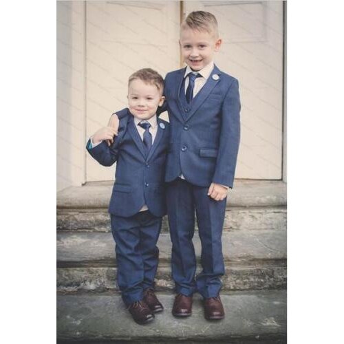 Gentle Men Suits Handsome Tuxedos Fashion Children Clothing Set Custome Made Formal Classic Flower Boy(Jacket+Pants+Tie+Vest)