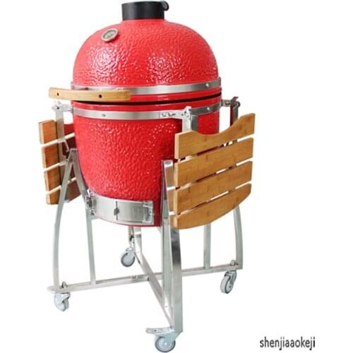 21-inch Commercial Charcoal Grill Home Sawdust Smoked BBQ Oven Smoked Bacon Stove European style Detachable barbecue furnace 1pc