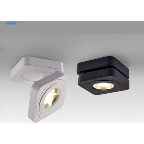 Folding COB LED Downlights 10W 12W Surface Mounted Led Ceiling Lamps Spot Light 360 Degree Rotation Downlights AC220V
