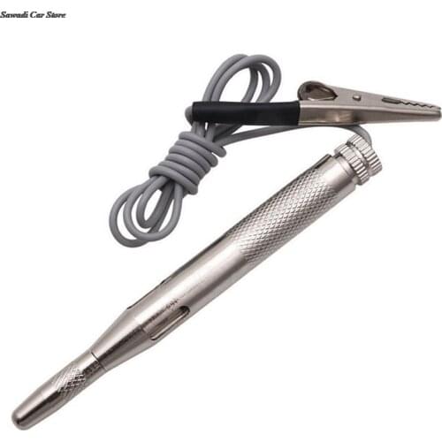 6-24V Universal Test Light Car Circuit Tester-Silver Copper Electric Pen Auto Motorcycle Circuit Tester Gauge Voltmeter Light