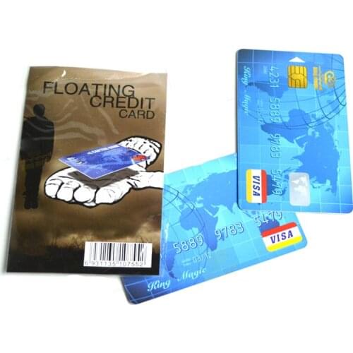 Floating Credit Card Magic Tricks 2Pcs Credit Card + 1 Pcs PVC Transparent Bar Magic Props Magic Accessories Close-Up Satge Toys
