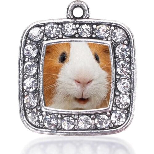 I LOVE GUINEA PIGS SQUARE CIRCLE CHARM