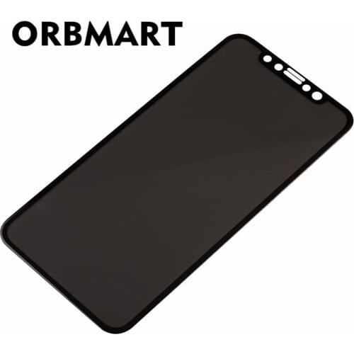 ORBMART Privacy Screen Protector For Apple iPhoneX iPhone X 10, Anti Glare 9H Tempered Glass Edge to Edge Full Cover Coverage