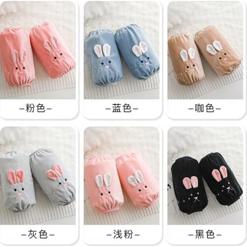 Hand sleeves women sleeves plus long work autumn and winter sleeves Korean ins tide cute cartoon