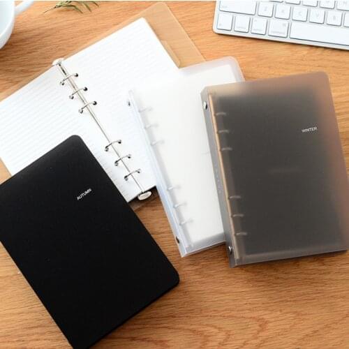 1pcs gift stationery creative transparent frosted PP loose-leaf notebook A6 notebook notebook journal shell refill