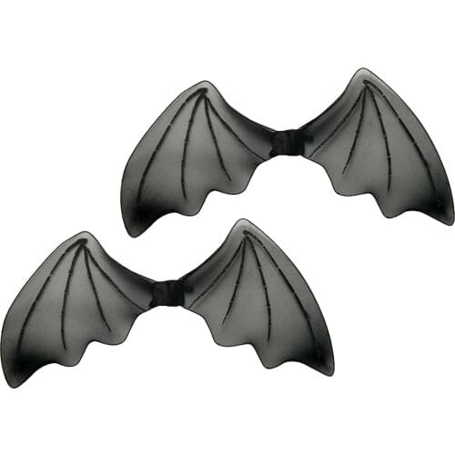 2pcs Funny Halloween Kids Cute Black Bat Wings Angel Wing Boys Girls Fancy Dress Holiday Accessories