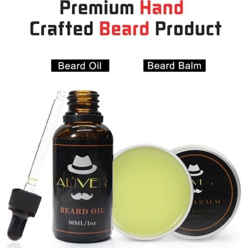 2pcs/set Beard Balm Beard Oil Aftershave for Men Tools Mens Beard Repair Deep Moisturizing Nourishing Growth Cream TSLM2