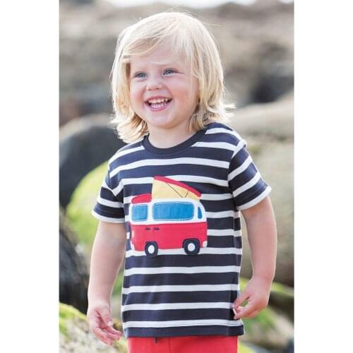 2020 Summer boys girls t-shirt Print car Jurassic World dinosaur 3D Embroidery Cotton Kids Tees tops baby Childrens clothes