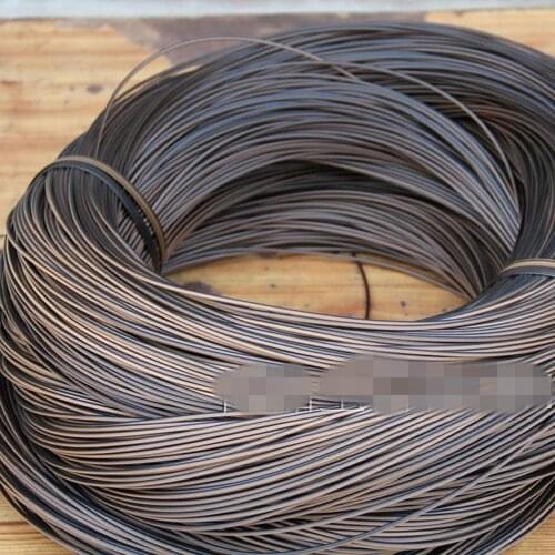 500G 70M coffee gradient round imitation synthetic rattan PE rattan weaving material plastic rattan for knit and repair basket