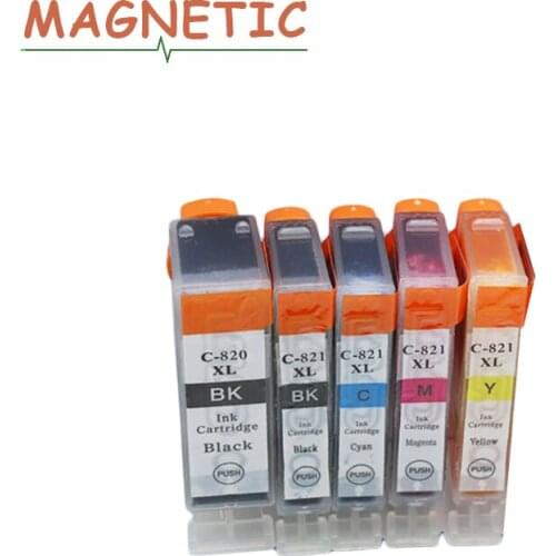 5x PGI-820 CLI-821 Compatible ink Cartridge PGI820 PGI 820 For Canon PIXMA MX860 MX870 MP988 MP996 inkjet printer