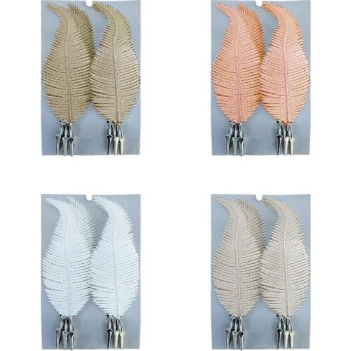 6Pcs/Set Fashion Feathers Christmas Tree Ornament Accessories Home Party Decoration Wedding Decor Plumes Holiday Home Decorate