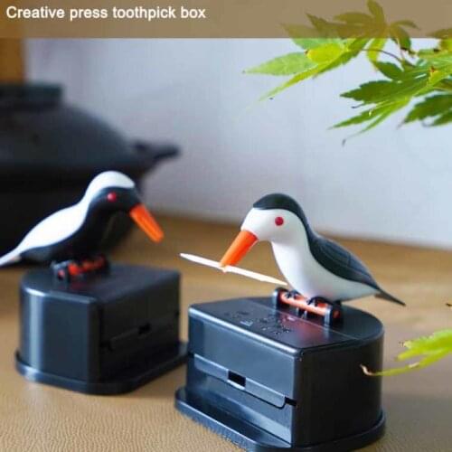 Creative Home Furnishing Automatic Bird Toothpick Box Upgraded Cute Toothpick Holder Container Household Tri-color New