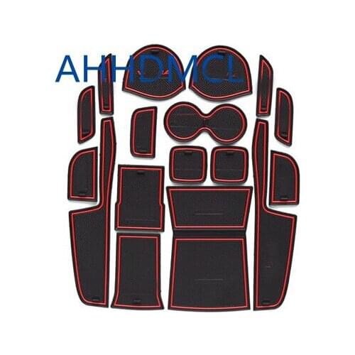 Car Anti-Dirty Pad Door Groove Gate Slot Cup Armrest Storage Pad Anti-Slip Mat For Suzuki Vitara 2016