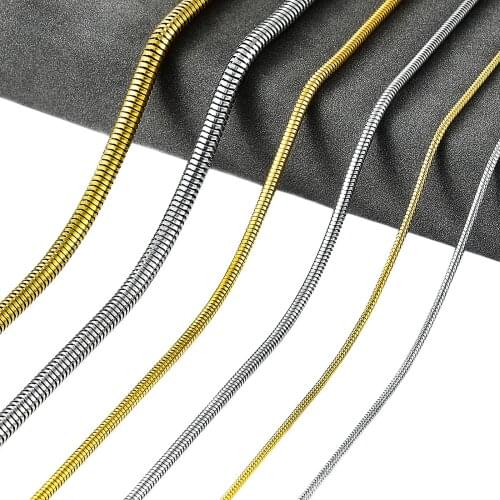 Fashion Women and Men Snake Chain Stainless Steel Necklace For High Quality Steel Color Jewelry Chain Gifts