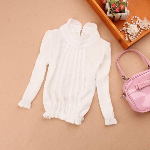 Kids clothes 2019 Autumn girls blouse children clothing long sleeve chiffon child shirt school girl blouse 5 colors age 1-16Y