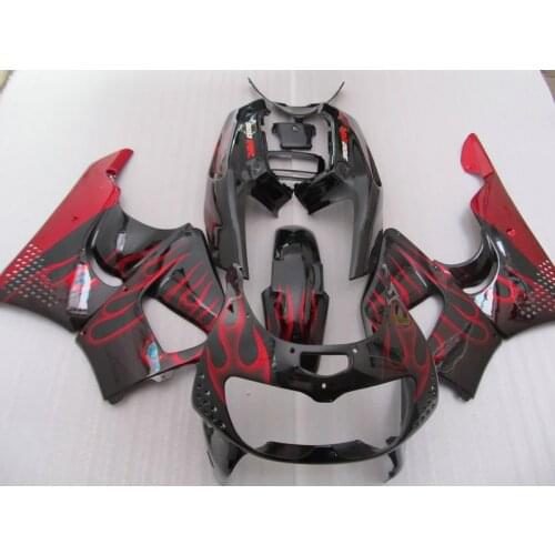 Aftermarket body parts fairing kit for Honda CBR900RR 92 93 94 95 red flames black fairings set CBR893 1992-1995 OT09