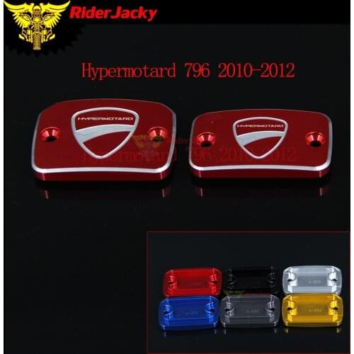 RiderJacky Motorcycle Front Brake Master Cylinder Fluid Reservoir Cover Cap for Ducati Hypermotard 796 2010-2012 2011