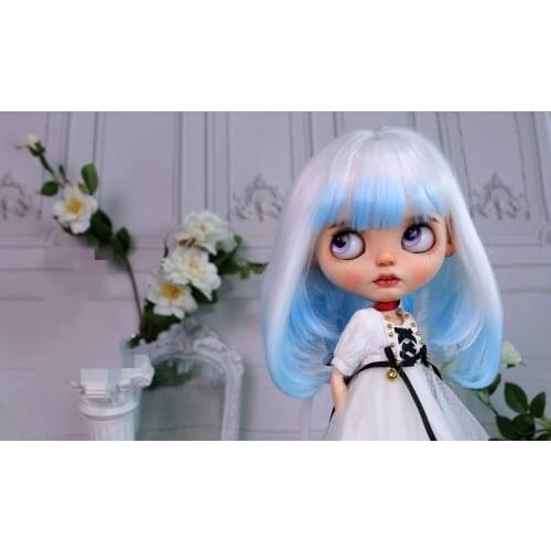 Blythes Doll Fit Hair Fits the 1/6 Size Fashionable Joker Silky Silky Orchid Jellyfish Patchwork Wigs High Temperature Silk