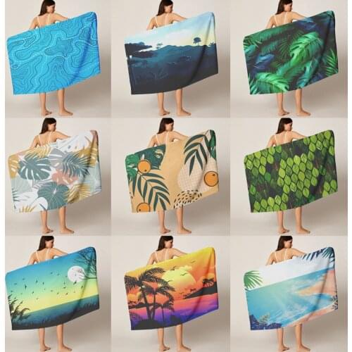 Fashion Colorful Beach Towel Quicky-dry Microfiber Bath Towels Beach Cushion Summer Towels No Sand Portable Yoga mat Beach towel