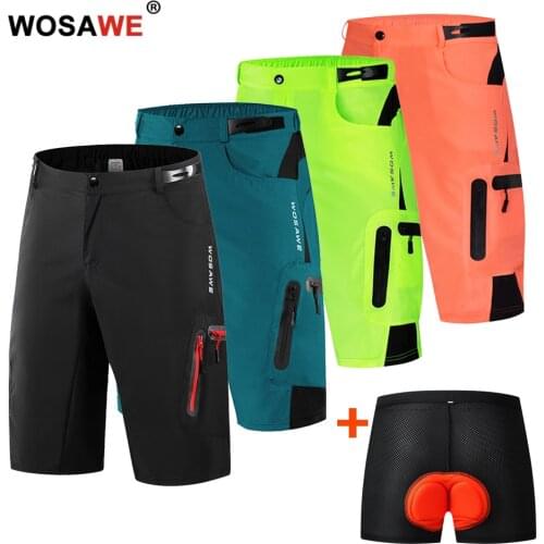 WOSAWE Motorcycle Shorts Summer Breathable Loose Short MTB Shorts Bike Shorts Men Running Cycling Pants Riding Shorts Pants