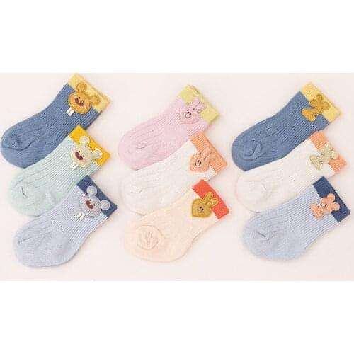 3 Pairs Autumn and Winter Baby Socks Baby Socks for Girls Cotton Mesh Cute Newborn Boy Toddler Socks Baby Clothes Accessories