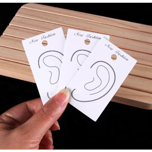 New Arrived Ear Clip Boutique Jewelry Gift Card 50pcs/lot Fashion Earring Drop Ear Studs Accessory Paper Card Tag Customize Logo