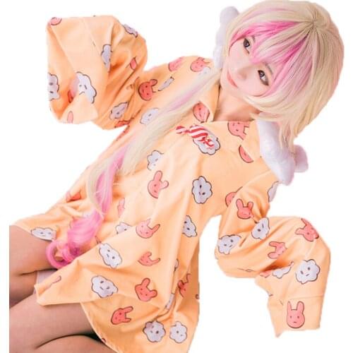 Magical girl raising project Mahou Shoujo Ikusei Keikaku Nemurin Pajamas Uniforms Cosplay Costume with clouds