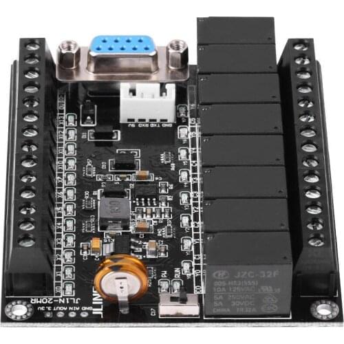 PLC Programmable Controller DC 24V PLC Regulator FX1N-20MR Industrial Control Board Programmable Logic Controller