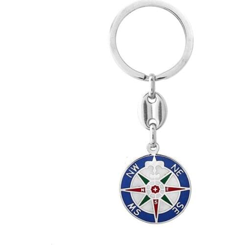 Runda 2020 Men Stainless Steel Enamel Car KeyChain Charms for Couple Fashion Mens Accessories Jewellery