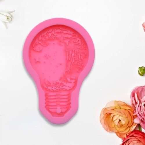 U90E Ocean Wave Bulb Keychain Epoxy Resin Mold DIY Necklace Pendant Silicone Mould