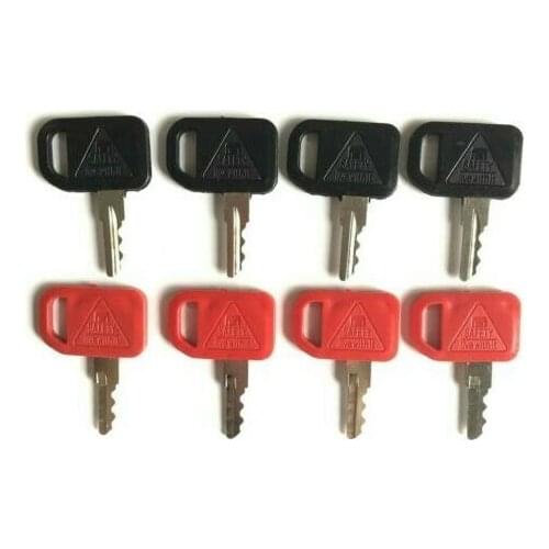 8pcs Mixed Ignition Key AM131841 T209428 Red & Black Fit For John Deere Heavy Model