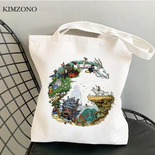 Totoro shopping bag shopper cotton bolsas de tela reusable bag shoping cloth cabas