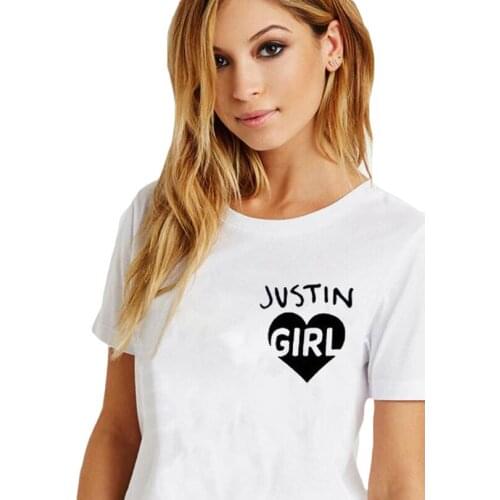 2021 Tshirt concert Tee Shirt Femme Black White Top Fashion Women Clothing Cute Justin Girl Justin Bieber T Shirt Women