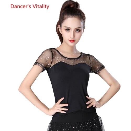 Ladies Ballroom Dance Costume Tops Flamenco Dance Blouse Modern Standard Outfits Competition Latin Salsa Rumba Performance