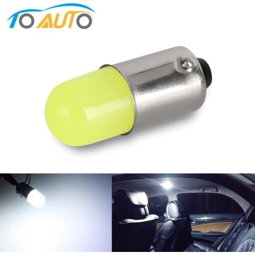 1Pcs BA9S T11 T4W T5 1895 233 Super Bright Round 3D COB LED White Car License Plate Light Auto Interior Door Lamp marker Bulb