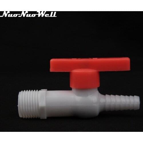 1pc NuoNuoWell PVC 1/2" Thread to 10mm Hose Water Valve Air Pump Oxygen Valve Supply Pipe Flow Connector Garden Micro Irrigation