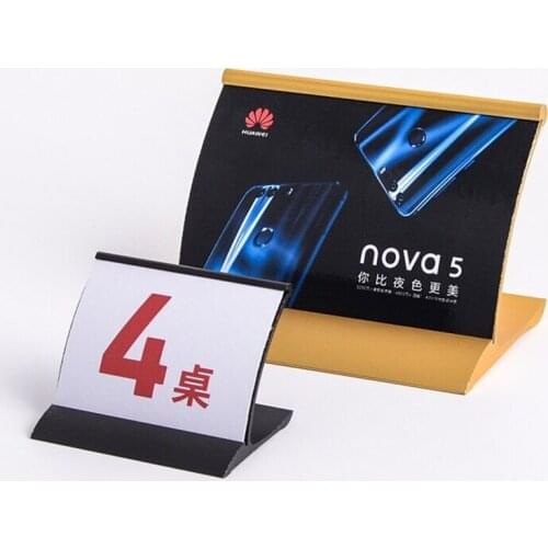 120*106mm Marketing Poster Sign Holders Small Name Plate Photo Ads Frame Place Card Holder Tag Pricing Display Stand